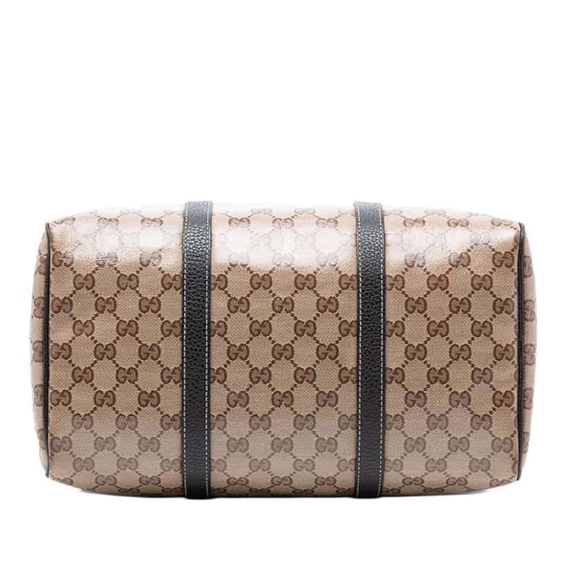 Gucci Medium GG Crystal Joy Boston Bag Brown Canvas Very good condition - Inside View