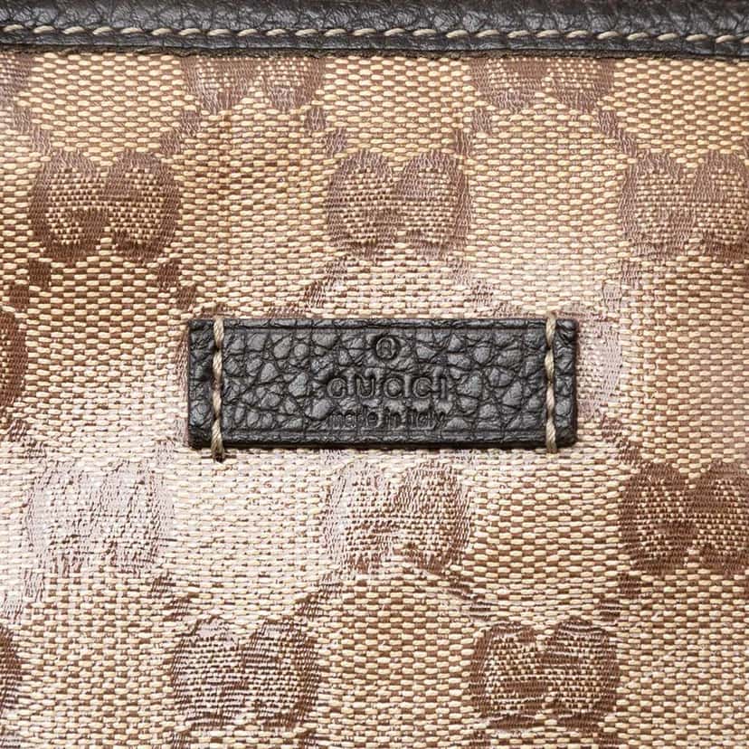 Gucci Medium GG Crystal Joy Boston Bag Brown Canvas Very good condition - Box View