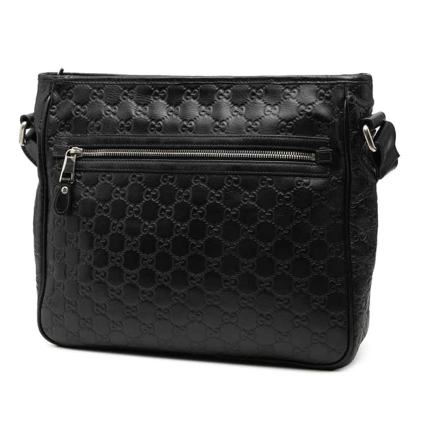 Gucci Guccissima Web Crossbody Black Leather Very good condition - Back View