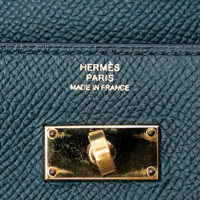 Hermès Epsom Kelly Longue Wallet Green Leather Good condition - Box View