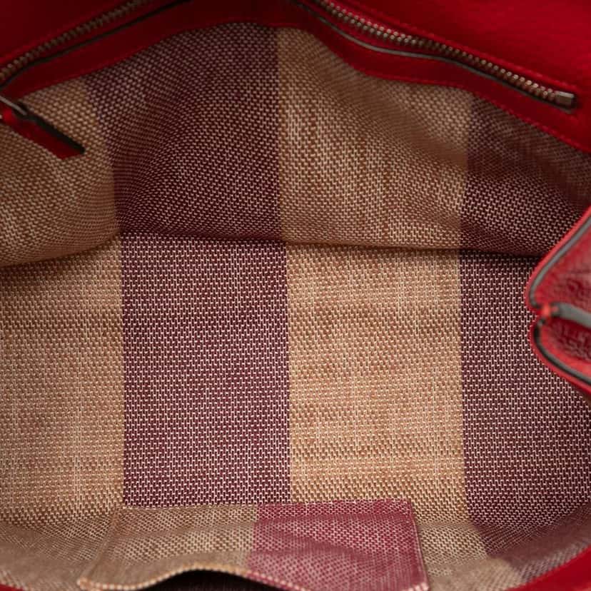 Gucci Small Leather Bamboo Daily Satchel Red Leather Very good condition - Model View