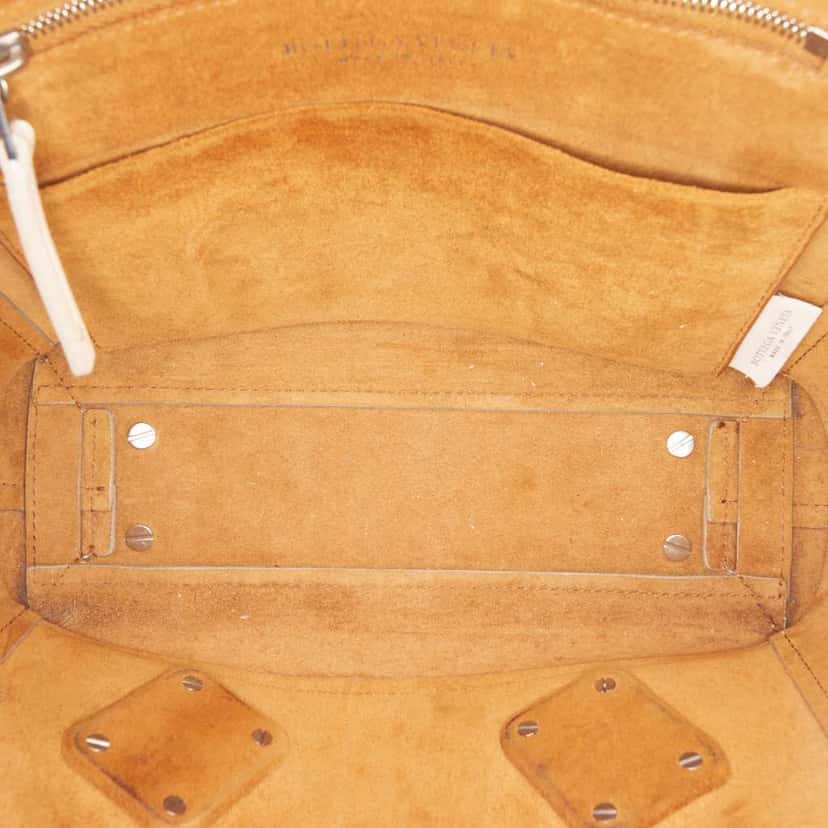 Bottega Veneta Small French Calfskin The Arco Tote Brown Leather Fair condition - Model View