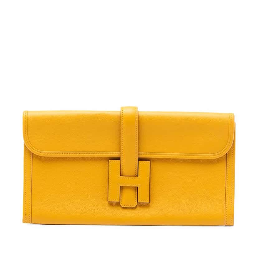 Hermès Swift Jige Elan 29 Yellow Leather Good condition - Front View