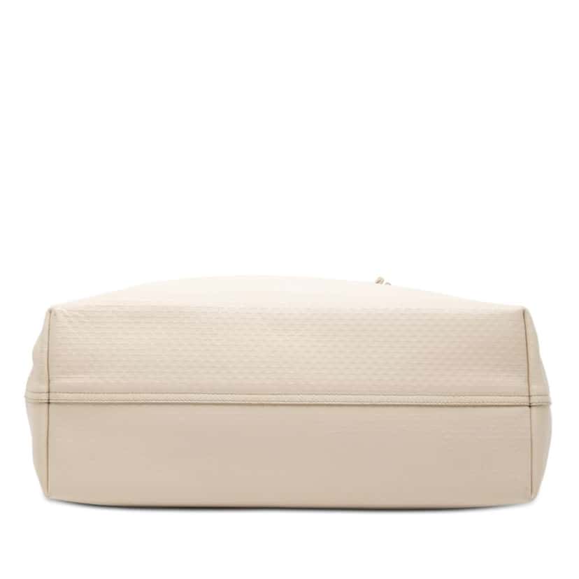 Bottega Veneta Embossed Leather Butterfly Tote White Leather Good condition - Inside View