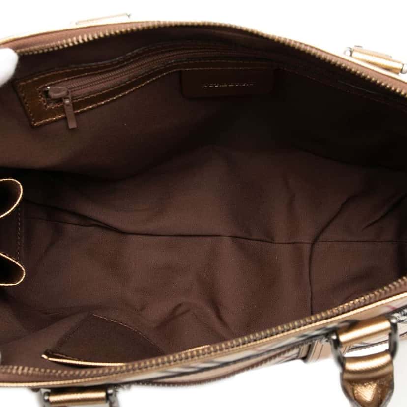 Burberry Nova Check Canvas Handbag Brown Canvas Good condition - Model View