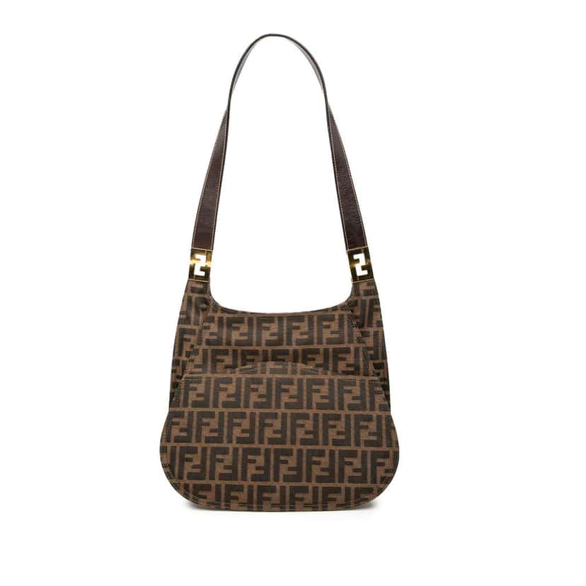 Fendi Zucca Canvas Hobo Brown Canvas Good condition - Front View