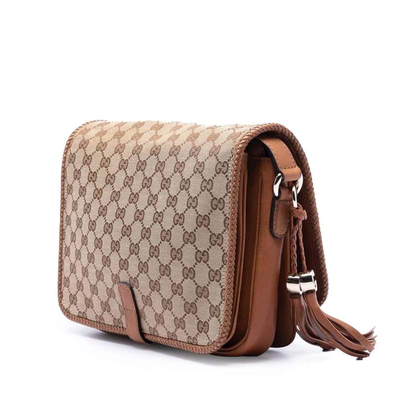 Gucci GG Canvas Marrakech Crossbody Brown Canvas Very good condition - Back View