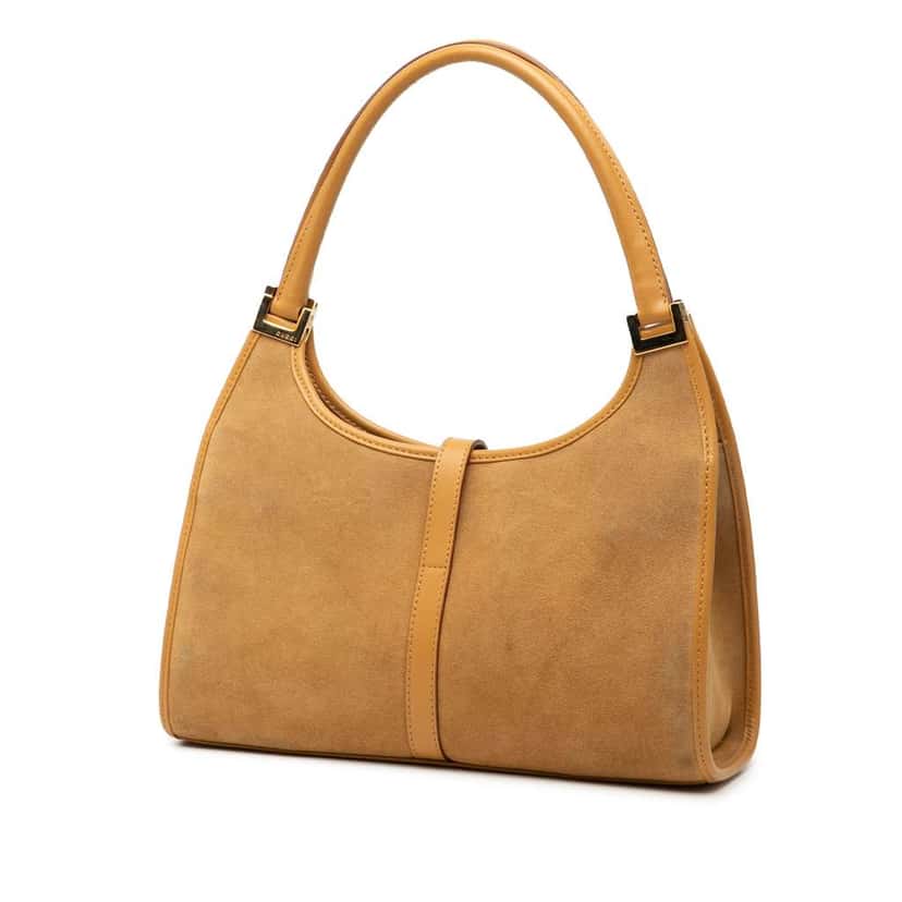 Gucci Suede Jackie Bardot Handbag Brown Leather Good condition - Back View