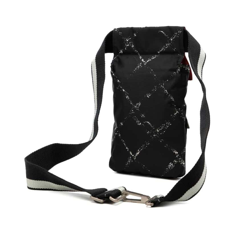 Chanel Old Travel Line Nylon Belt Bag Black Good condition - Back View