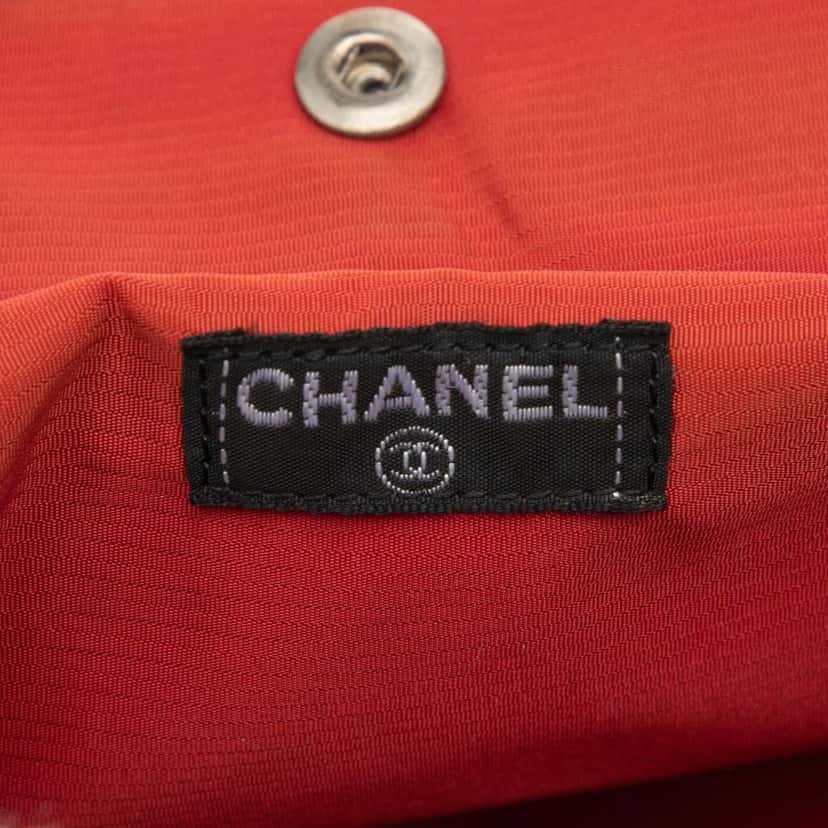 Chanel Old Travel Line Nylon Belt Bag Black Good condition - Box View