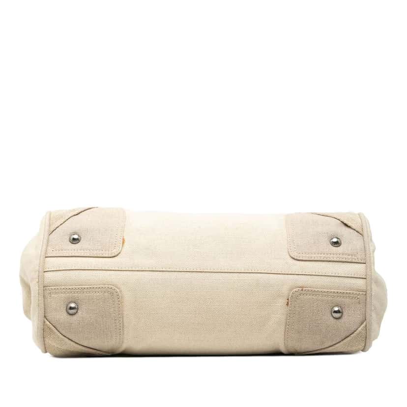Prada Canvas Canapa Mistolino Frame Satchel White Canvas Very good condition - Inside View