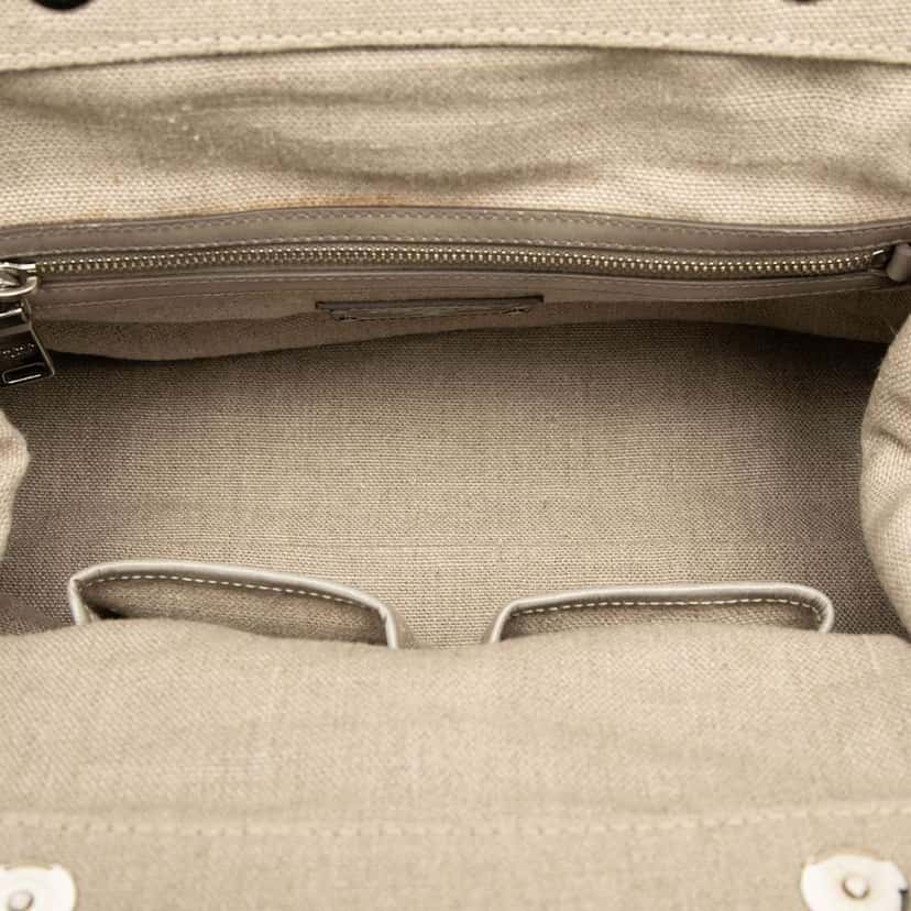 Prada Canvas Canapa Mistolino Frame Satchel White Canvas Very good condition - Model View