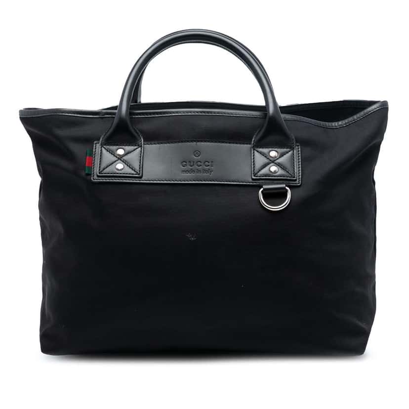 Gucci Nylon Web Business Bag Black Very good condition - Front View