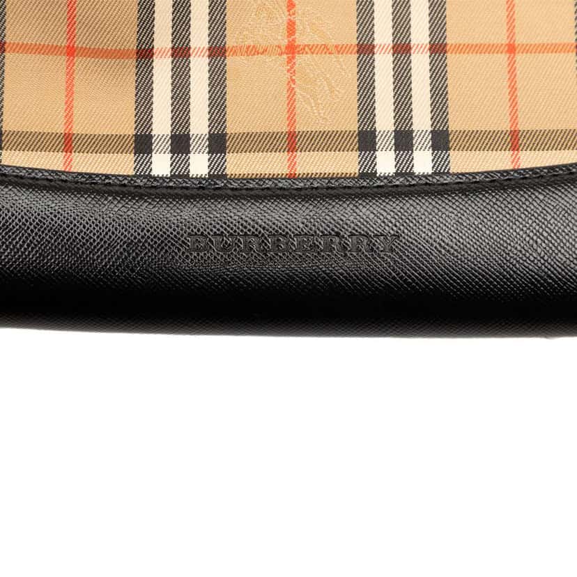 Burberry Haymarket Check Canvas Shoulder Bag Brown Canvas Good condition - Box View