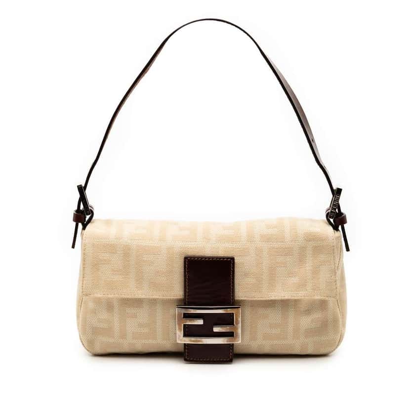 Fendi Zucca Canvas Baguette Brown Canvas Good condition - Front View