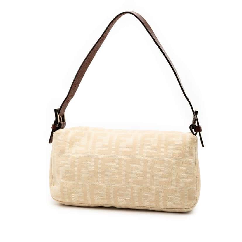 Fendi Zucca Canvas Baguette Brown Canvas Good condition - Back View