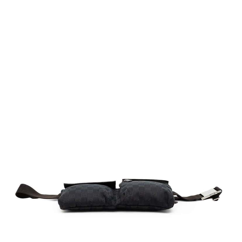 Gucci GG Canvas Double Pocket Belt Bag Blue Canvas Very good condition - Inside View