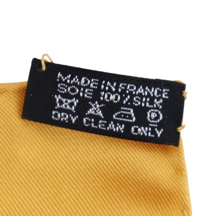 Hermès Terres Precieuses Silk Scarf 90 Orange Silk Good condition - Back View