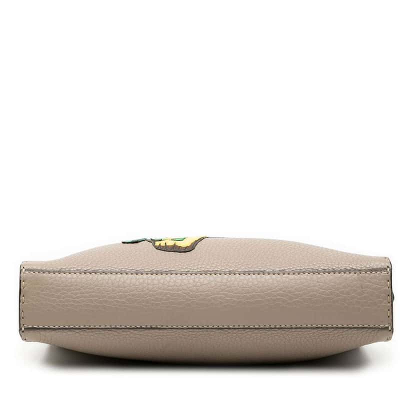Fendi Sue Tilley Mini Calfskin Romano Selleria Banana Peekaboo Iconic Fit Satchel Brown Leather Very good condition - Inside View