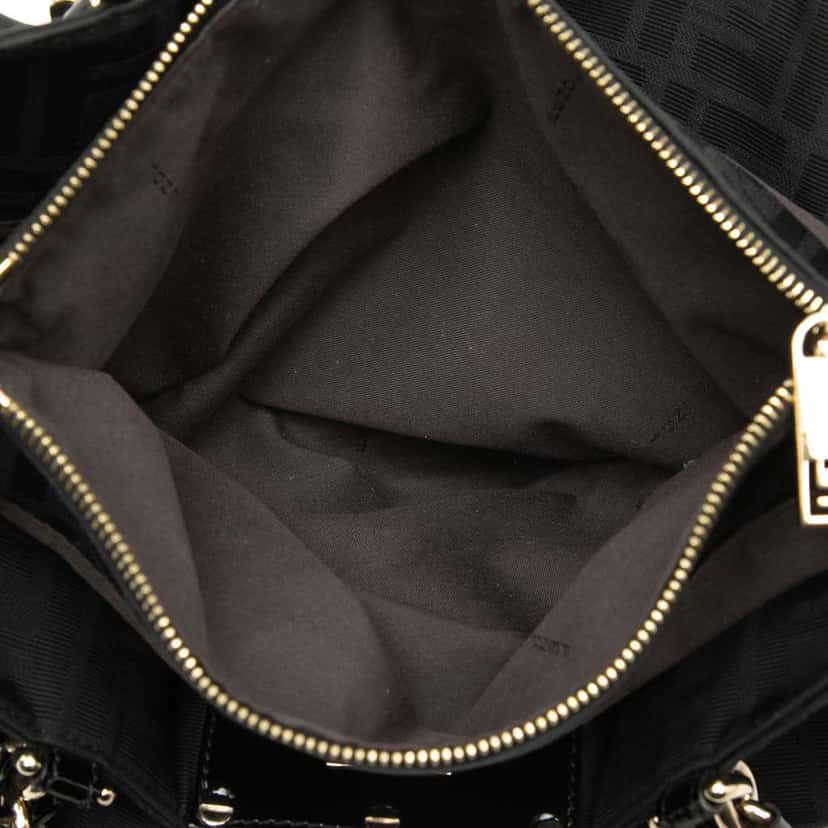 Fendi Large Zucca Canvas Mia Tote Black Canvas Very good condition - Model View