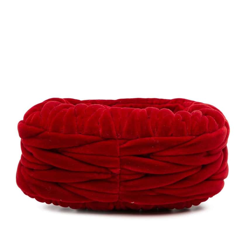 Miu Miu Mini Matelasse Velvet Wander Bag Red Velvet Very good condition - Inside View