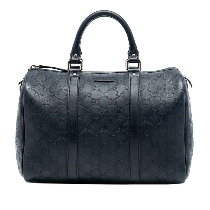 Gucci Medium Guccissima Joy Boston Bag Blue Leather Good condition - Front View