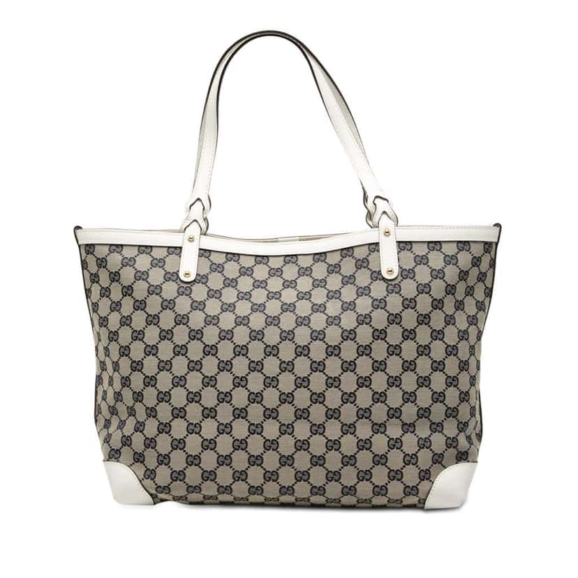 Gucci Medium GG Canvas Craft Tote Brown Canvas Good condition - Front View