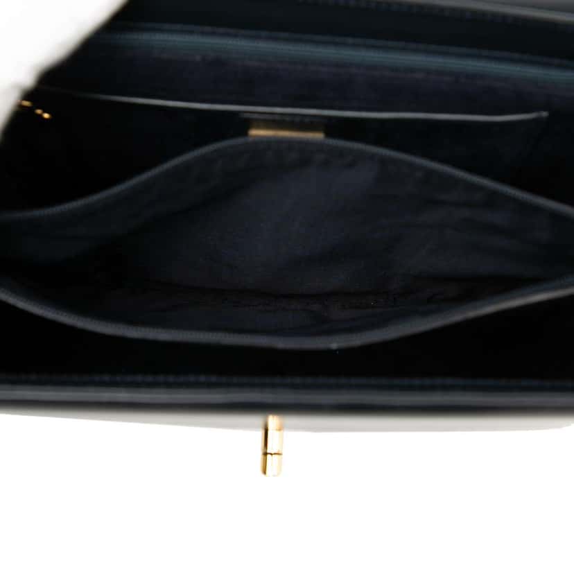 Gucci Calfskin Turnlock Sideline Handbag Blue Leather Very good condition - Model View