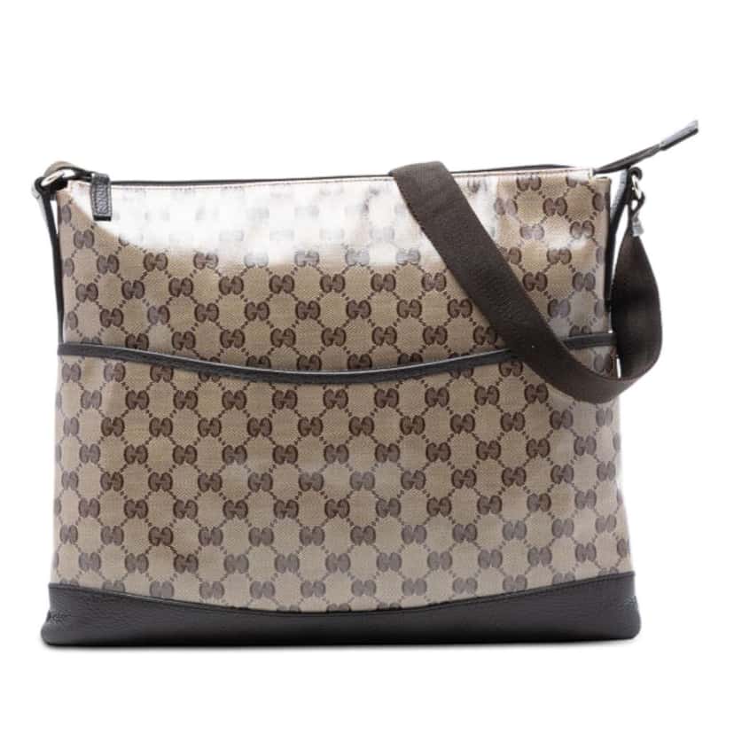 Gucci GG Crystal Crossbody Brown Canvas Very good condition - Front View
