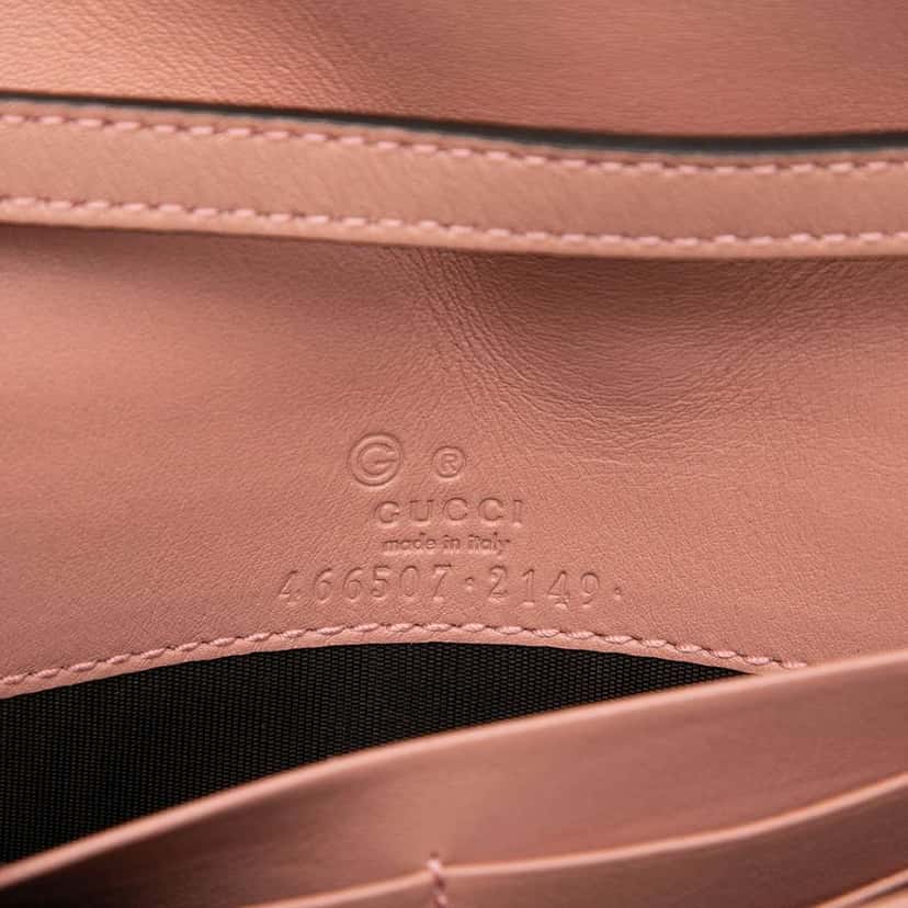 Gucci Microguccissima Wallet on Strap Pink Leather Very good condition - Box View
