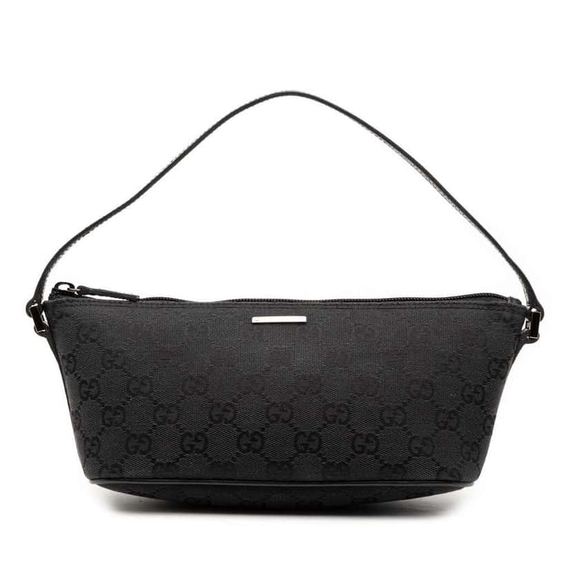 Gucci GG Canvas Boat Black Canvas Good condition - Front View