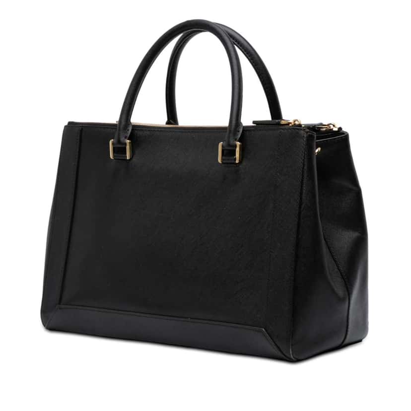 Mcm Leather Nuovo Satchel Black Leather Good condition - Back View