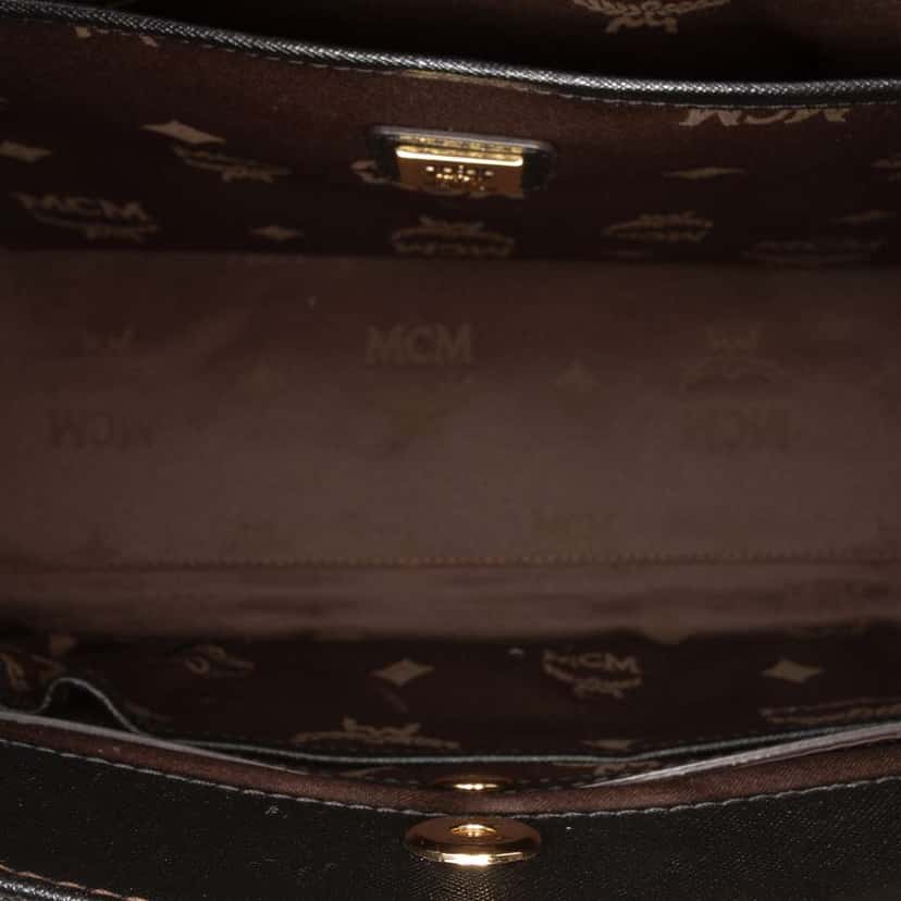 Mcm Leather Nuovo Satchel Black Leather Good condition - Model View