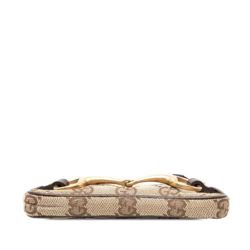 Gucci Mini GG Canvas  Horsebit Chain Coin Pouch Brown Canvas Good condition - Inside View