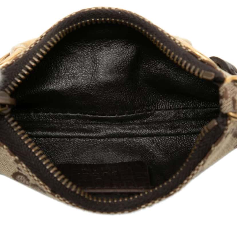 Gucci Mini GG Canvas  Horsebit Chain Coin Pouch Brown Canvas Good condition - Model View