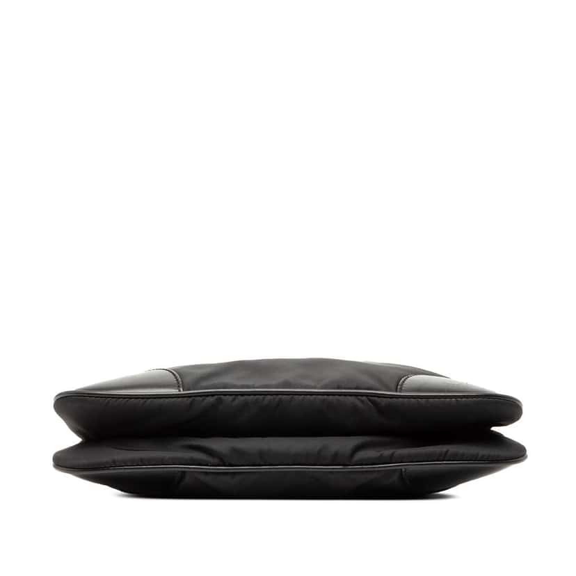 Prada Leather Trimmed Tessuto Zip Top Crossbody Black Good condition - Inside View