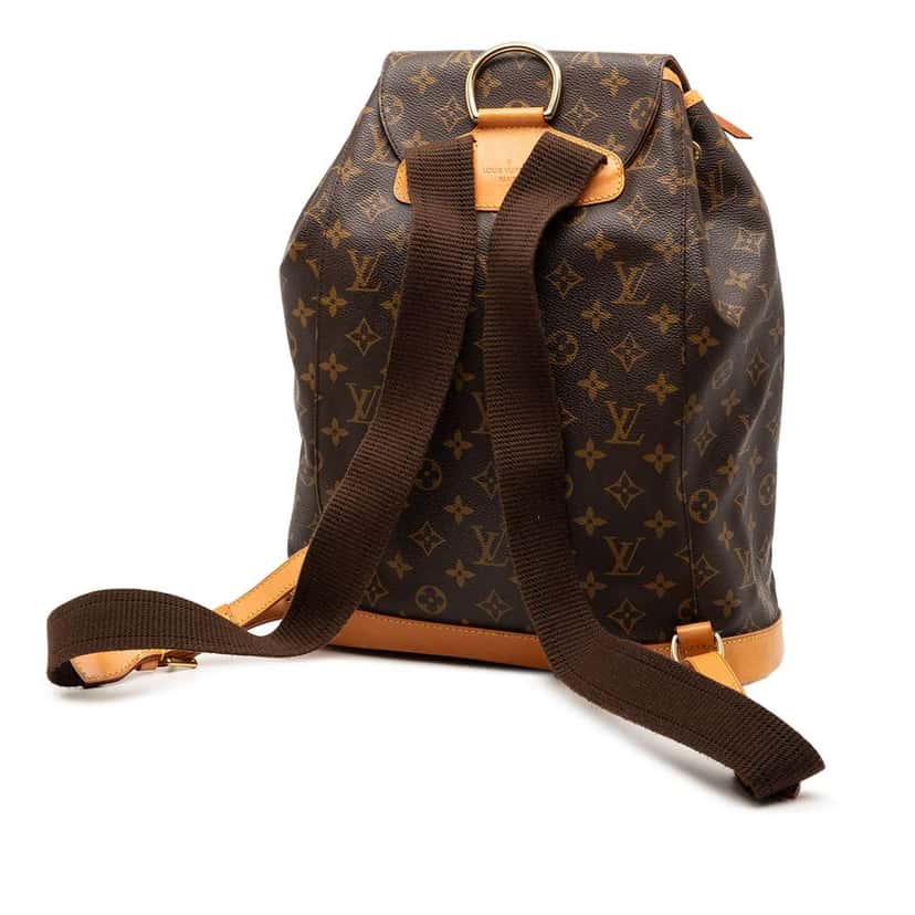 Louis Vuitton Monogram Montsouris GM Brown Good condition - Back View
