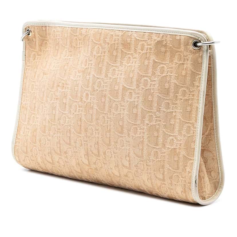 Dior Diorissimo Trotter Canvas Shoulder Bag Brown Canvas Good condition - Back View