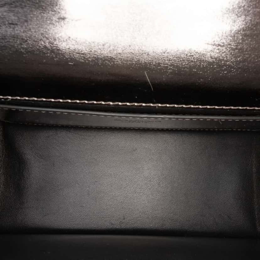 Balmain Patent Mariniere Flap Silver Leather Good condition - Model View