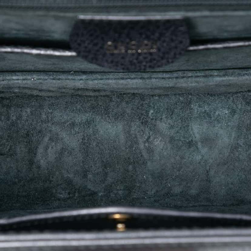 Gucci Calfskin Bamboo Night Grey Leather Very good condition - Model View