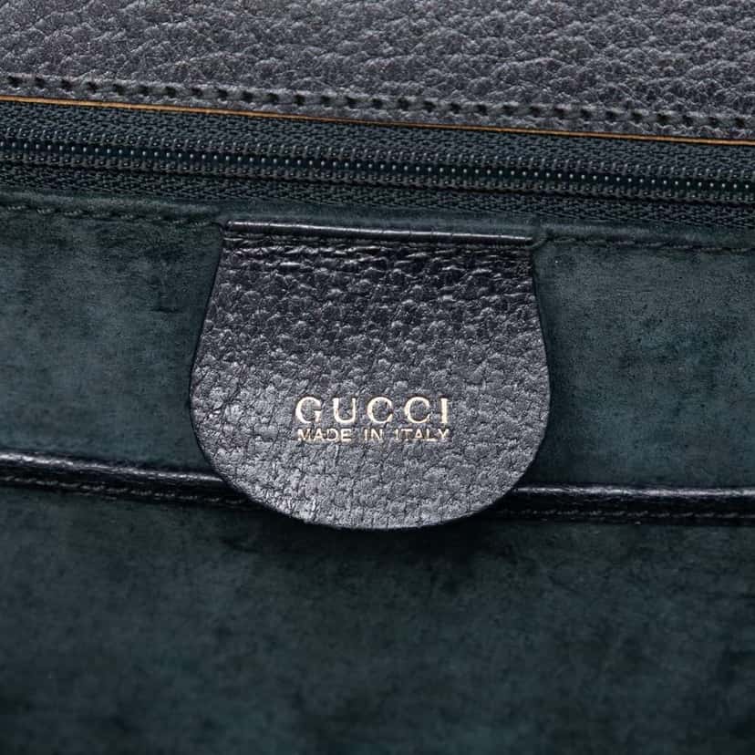Gucci Calfskin Bamboo Night Grey Leather Very good condition - Box View