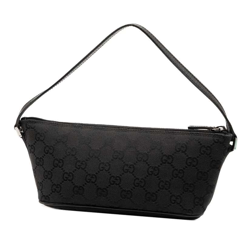 Gucci GG Canvas Boat Black Canvas Very good condition - Back View
