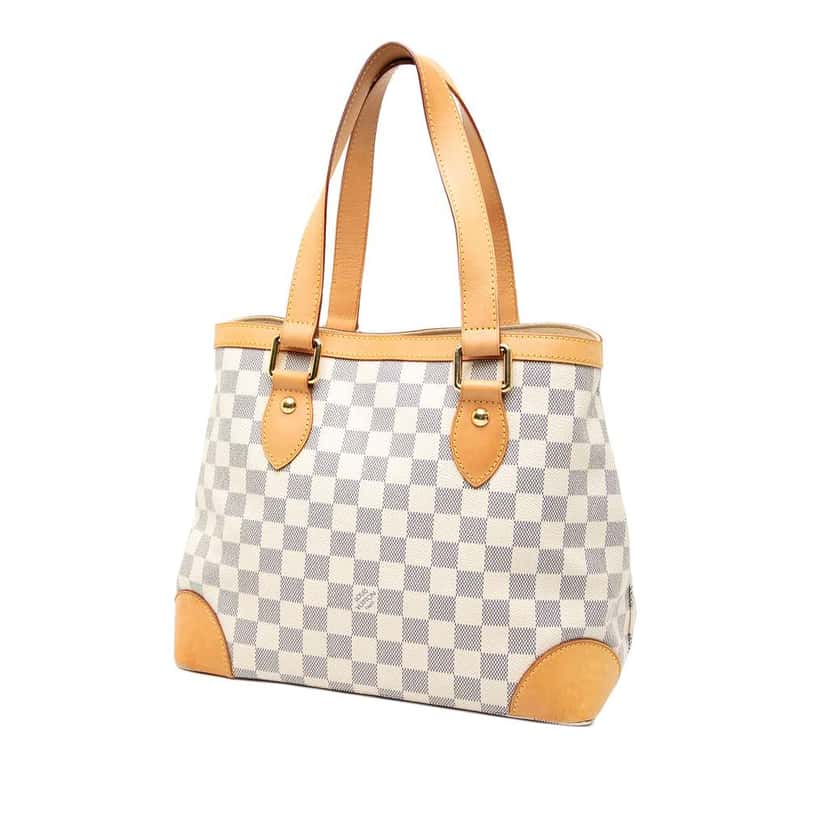 Louis Vuitton Damier Azur Hampstead PM White Very good condition - Back View