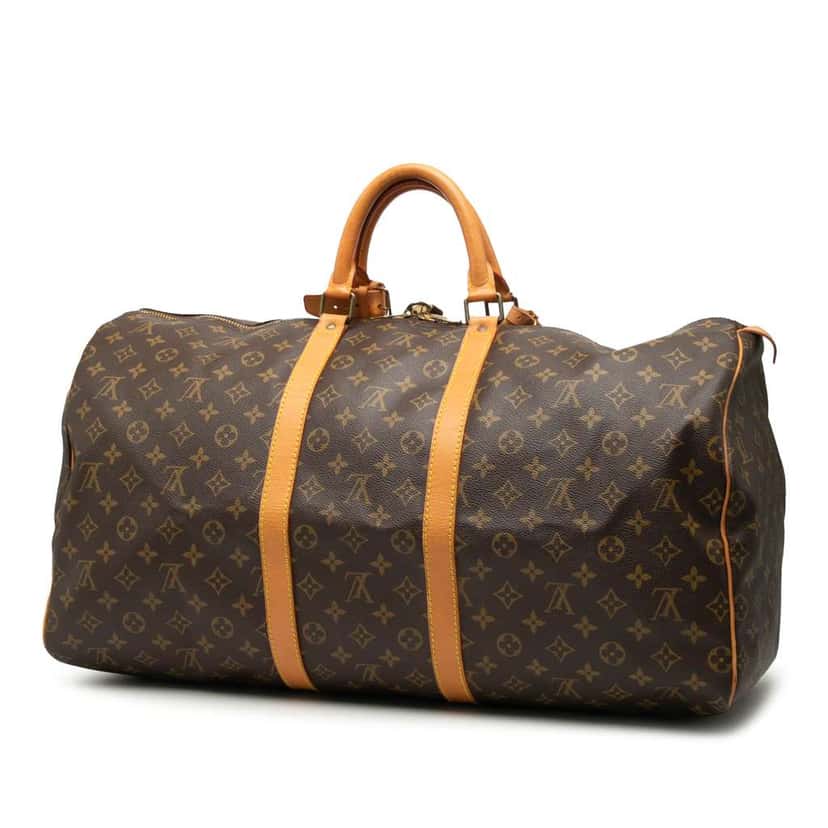 Louis Vuitton Monogram Keepall 55 Brown Good condition - Back View