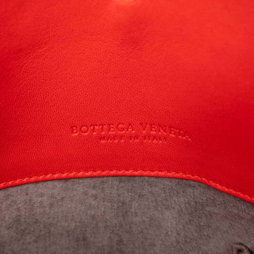 Bottega Veneta Nappa Intrecciato Milano Tote Red Leather Good condition - Box View