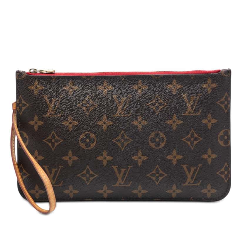 Louis Vuitton Monogram Neverfull Pouch MM Brown Very good condition - Front View
