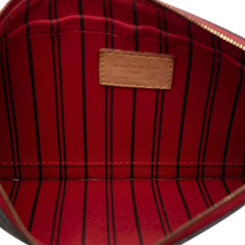 Louis Vuitton Monogram Neverfull Pouch MM Brown Very good condition - Model View