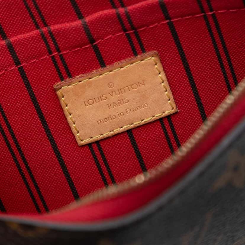 Louis Vuitton Monogram Neverfull Pouch MM Brown Very good condition - Box View