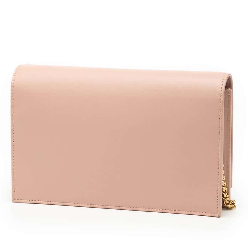Saint Laurent Smooth Calfskin Monogram Kate Tassel Wallet on Chain Pink Leather Very good condition - Back View
