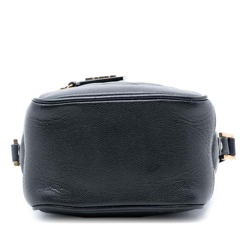Saint Laurent Grain de Poudre Quilted 80s Vanity Bag Black Leather Very good condition - Inside View